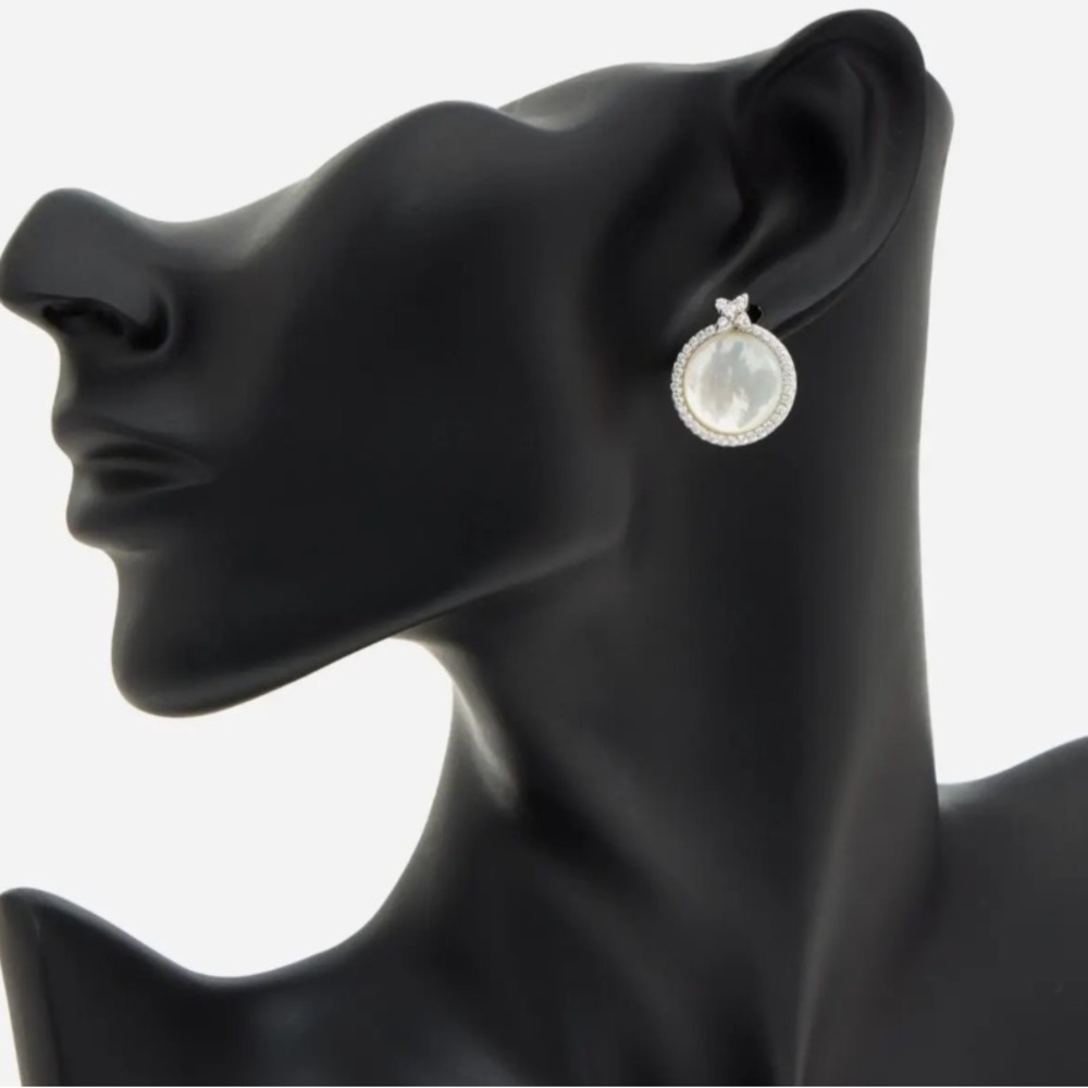 APM Monaco mother of pearl sterling silver earrings
